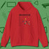 6 Keys to Billiards Success (E.A.T.A.S.S.) Hoodie, front view, in Red dress for the shot you want to take